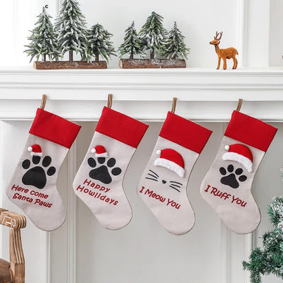 1 Pc Pet Dog Cat Paw Christmas Stockings Big 18
