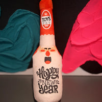 Christmas Dog Toys Squeaking Interactive Colorful Wine Bottle Santa Claus Christmas Tree Pet Chewing Toy Funny Gift Plush Toy