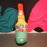 Christmas Dog Toys Squeaking Interactive Colorful Wine Bottle Santa Claus Christmas Tree Pet Chewing Toy Funny Gift Plush Toy